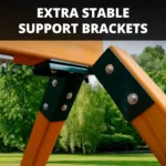 Gorilla Playsets Empire Extreme Wooden Swing Set with Monkey Bars, Clatter Bridge, and 3 Slides - Image 5