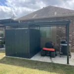 6×8 Metal Storage Shed with 7×8 Pergola Covered Porch - Image 2
