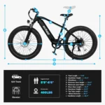 ACTBEST Ranger All-Terrain Electric Mountain Bike, 1400W Peak Motor, 65-Mile Range, 26x4 Inch Fat Tires - Image 2
