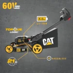 Caterpillar Cat 60V 21-Inch Brushless Walk-Behind Lawn Mower Kit - Image 4