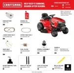Craftsman T110 42-Inch 17.5 HP Gas Riding Mower with 7-Speed Manual Transmission - Image 7