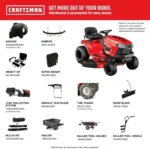 Craftsman T110 42-Inch 17.5 HP Gas Riding Mower with 7-Speed Manual Transmission - Image 8