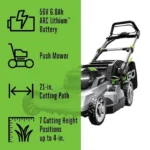 EGO Power+ LM2114 21-Inch 56V Brushless Push Lawn Mower Kit - Image 2