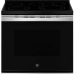 GE 30-inch Freestanding Electric Convection Range with No Preheat Air Fry, WiFi, and EasyWash Oven Tray, Stainless Steel