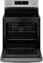 GE 30-inch Freestanding Electric Convection Range with No Preheat Air Fry, WiFi, and EasyWash Oven Tray, Stainless Steel - Image 6