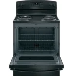 GE 30 Inch Freestanding Electric Range with Self-Clean Oven, Black (JB256DMBB) - Image 5