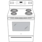 GE 30 Inch Freestanding Electric Range with Self-Clean Oven, Black (JB256DMBB) - Image 8