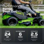 Greenworks 60V 42-Inch Cordless Battery CrossoverT Riding Lawn Mower - Image 4