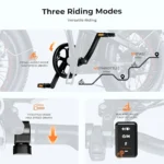 Heybike Mars 2.0 Foldable Fat Tire Electric Bike - 750W Motor, 28 MPH, 45 Mile Range, Grey - Image 3