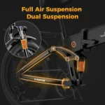 Jasion X-Hunter Folding Fat Tire Electric Bike with Full Suspension - Image 4