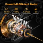 Jasion X-Hunter Folding Fat Tire Electric Bike with Full Suspension - Image 6