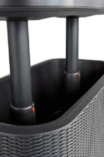 Keter Bevy Bar 2-in-1 Pop-Up Outdoor Cocktail Table & 15.85 Gallon Cooler, Anthracite Grey - Image 5
