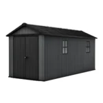 Keter Newton Plus 7.5×17 Graphite Resin Storage Shed