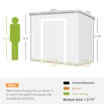 Outsunny 8'×4' Outdoor Storage Shed Light Brown Resin - Image 5