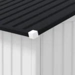 Outsunny Outdoor Storage Shed White 11'×13' Galvanized Steel - Image 10