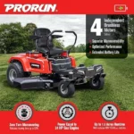 PRORUN PZT60V42 60V 42-inch Brushless Electric Zero Turn Riding Lawn Mower - Image 3