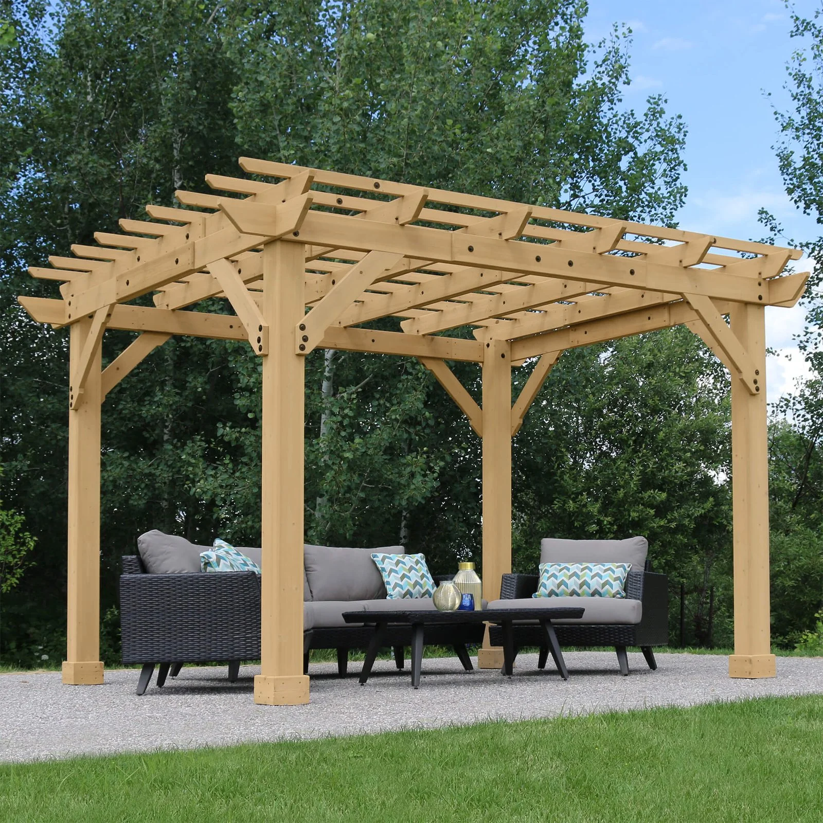 fashodre-llc-fashodre-llc-yardistry-10-12-ft-cedar-meridian-pergola-01-20260725084608-e33299af.webp Yardistry 10×12 ft Cedar Meridian Pergola - Image 1