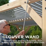 Yardistry 10×20 ft Natural Cedar Wooden Louvered Pergola - Image 4
