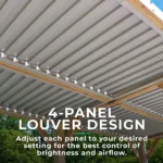 Yardistry 10×20 ft Natural Cedar Wooden Louvered Pergola - Image 5