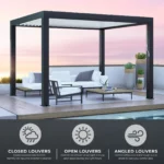 Yardistry Aluminum Louvered Pergola 12×12 ft - Image 3