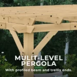 Yardistry Meridian Pergola Natural Cedar 10 ft×22 ft - Image 5