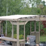 Yardistry Structures 10×14 Madison Cedar Pergola Timber Gray - Image 2