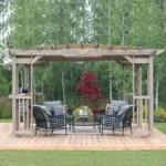 Yardistry Structures 10×14 Madison Cedar Pergola Timber Gray - Image 3