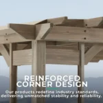 Yardistry Structures 10×14 Madison Cedar Pergola Timber Gray - Image 6