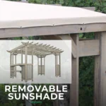 Yardistry Structures 10×14 Madison Cedar Pergola Timber Gray - Image 7