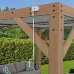 Yardistry Structures 13×11 ft Cedar Louvered Roof Pergola - Image 4